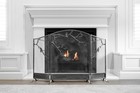 Barton 53  X 36  Fireplace Screen 3 Panel Spark Guard W  Tree Branches  Black