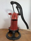 Antique Vintage Cast Iron Red   Black Manual Hand Well Water Pitcher Pump