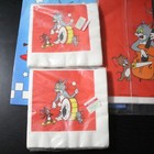Vtg Tom And Jerry American Greeting Tablecover Party Bag   Napkins Nos