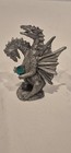 Lot Of 3 Vintage Pewter Figurines Dragons Wizardsand Unicorns 1980s Mystical 