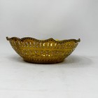 Vintage Solid Brass Pierced Decorative Bowl 9    Filigree Cut Old Money Estate