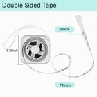 Gdminlo 4 Pack Measuring Tapes  3 Colored Clear Square Tapes Pink White Green