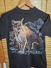 True Vintage 90s Single Stitch American Thunder Cougar Lion Tee T Shirt Youth L