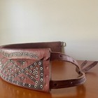 Rare Antique Bolivian Leather Brown Belt Hand Tooled Folk Art Vintage