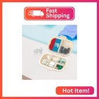 1pack Travel Pill Organizer   56 Medicine Name Stickers  8 Compartments Portable
