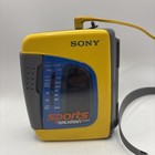 Sony Sports Walkman Cassette   Radio Wm-fs191 With Mdr-w14 Headphones Working