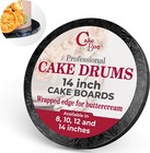 Professional 14-inch Cake Board - Heavy-duty Black Base For Stunning Displays
