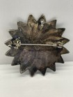 Vintage Signed A r  Mexico  925 Sterling Abalone Pinwheel Brooch Pin Enhancer 8g