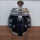 Vtg German Bayern Beer Stein West Germany Cobalt Blue Ceramic Stoneware Lidded