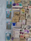 Wood Mounted Rubber Stamps  Large Lot  Various  new 