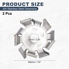 2 Pack Dispersing Disc  30mm   1 18  304 Steel Impeller With 6mm Shaft Hole