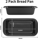 2pcs Nonstick Bread Pan - 8    X 4    Carbon Steel Loaf Baking Pans 
