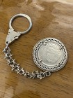 Silver Keychain 10 Piastres Byzantine 1907 Egypt 33mm   720 Silver