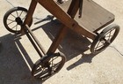 Vintage Wood Fold-up Medical Wheelchair Transport Cart