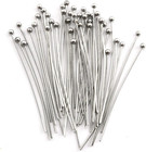 Ball Pin 100pcs Silver Tone Stainless Steel Ball Head Pins Eyepin For Diy Jewelr