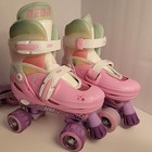 Yvolution Neon Kids Combo Inline Rollerblade Skates And Quad Girls Size 3-6