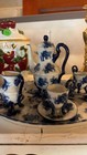 Vintage Blue And White Miniature Porcelain Tea Set