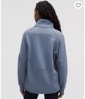 Scuba Oversized Funnel-neck Half Zip Long M l  