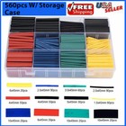 560pcs Heat Shrink Tubing Insulation Shrinkable Tube 2 1 Wire Cable Sleeve W Box
