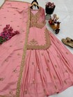 Unique Designer Chinon Silk Top Lehenga With Dupatta For Reception Wear