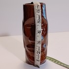 Vintage Briwn Ceramic Tiki Mug 6 5in