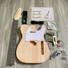 Diy Tele Style Electric Guitar Kit     Solid Mahogany Body  Solderless Starter Kit