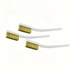 3pcs Mini Brass Wire Brush Set Rust Paint Removal Metal Polishing Cleaning Tool