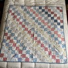 Vtg Patchwork Childrens Baby Quilt Blanket Nursery Rhyme Abcs Floral Cottagecore