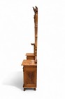 Antique French Victorian Walnut Cheval Mirror Vanity W Marble Tops
