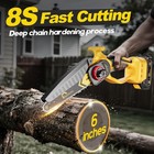 Cordless Electric Chainsaw  6-inch Mini Chainsaw 21v With 1 Battery  Battery-pow
