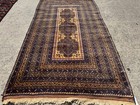 4x6 Blue Vintage Oriental Rug Antique Handmade Hand-knotted Tribal Fine 4x7 Ft