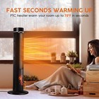 36 Inches 1500w Electric Tower Space Heater With 3d Realistic Flame  Remote  Fas
