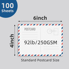 100 Pack 4x6 Heavyweight White Cardstock For Printing And Invitations
