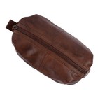 Unisex Vintage Leather Dopp Kit Travel Toiletry Bag Grooming Case Men Women New