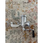 Vintage Manual Meat Grinder Hand Crank Cast Aluminum Table Clamp Taiwan Silver
