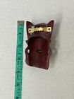 Vintage Hand-carved Wooden Chinese Old Man Mask Wall Hanging Decor 3 5 In
