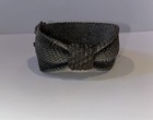 Vintage Mesh Steel Bracelet Silver Tone Ladies 1 1 8    Wide Clasped