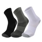 Lot 1 3 6 12 Pairs Mens Solid Sports Athletic Work Cotton Crew Socks 9-11 10-13