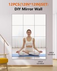 12pack 12x12 Inch Acrylic Flexible Mirror Sheets Self-adhesive Mirror Wall Tiles