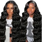 Long Wavy Curls Parted In The Middle For Women