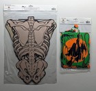 Vintage Beistle Halloween Lot Usa Fluorescent Cutouts 51  Jointed Skeleton Nos 