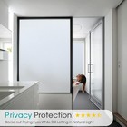 Coavas Window Privacy Film Frosted Glass Static Clings  Decorative Bathroom Door