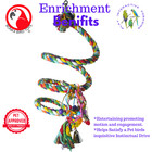 1962 Huge Rope Boing Coil Swing Perch Bird Toy Parrot Cage Toys Cages Macaw
