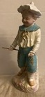 Antique Gebruder Heubach Bisque Porcelain Boy W Metal Stick Germany 13   x5   x3 75   