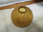 Vintage Amber Glass Lightning Rod Ball Barn Globe Sphere Weather Vane Yellow