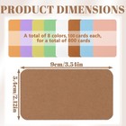800 Pieces 3 5  X 2 1  Index Cards Blank Flash Cards 8 Colors