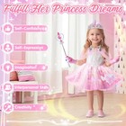 Princess Dress Up Clothes For Little Girl  Light Up Princess Cape Set With Cr   