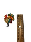 Vintage Signed Hallmark Multicolor Thanksgiving Harvest Turkey Bird Brooch Pin