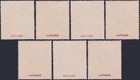 Straits Settlements 1952 Qeii Malacca Revenues Set Of 7 Reproduction Stamp Sv