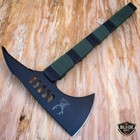 2pc Survival Tomahawk Tactical Throwing Hatchet Hunting Axe Knife   Fixed Blade